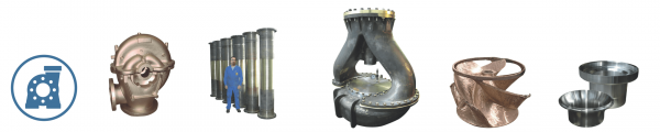 Sand and centrifugal castings products for pumps counting pump housing, shaft, liner, sealing, cover, pump body