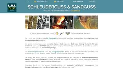 Screenshot website of lbi guss selling agency